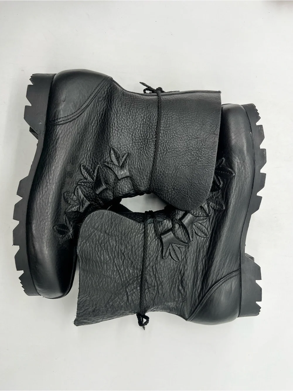Son of Sandlar James Boot Black Leather Men's Size 45 US 12 Ankle Lace Up Boots.